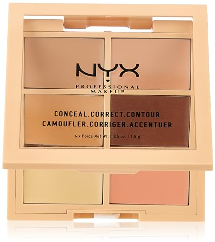 NYX Concealer 3C Palette Conceal, Correct, Contour Light 01, 9 g (1er Pack)