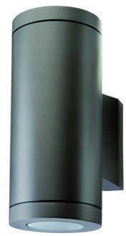 Wandanbauleuchte 2x6W graphit Gl_klar IP65 LED k.Betriebsger GU10 ELS514N