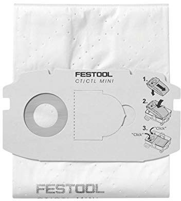 Festool Staubsaugerbeutel SC FIS-CT MIDI/5 – SELFCLEAN, 5er Pack | Original Vlies-Filterbeutel für CT MIDI & CTL MIDI Sauger – Art.-Nr. 498411