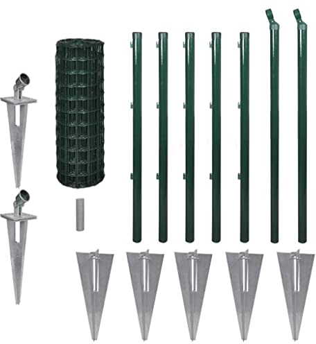 Gitterzaun Zaun Zaunset Gartenzaun Zaunsatz Maschendraht Set Metallzaun 10 x 0,8m