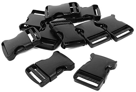 sourcing map Gürtelschnallen 30mm Steckschnalle Klickverschluss 10 Stück | Schwarz Steckverschluss für Rucksack Ersatz Schnalle zur Reparatur DIY Näh Zubehör