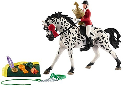 SCHLEICH 41434 - Springreitturnier mit Knabstrupper Stute