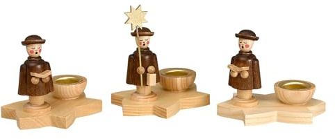 Kerzenhalter Kurrendestern 3er Set - Original Erzgebirge® #0433