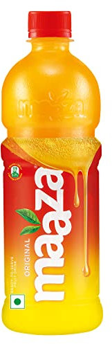Maaza Mango Drink | Mango Fruit Drink Real Mango Pulp |Maaza Mango Juice drink| Ready-To-Serve Drink, PET Bottle 600 ml