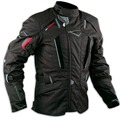 A-pro Chaqueta Moto Touring protectores CE Termico Extraíbles Impermeable Negro L