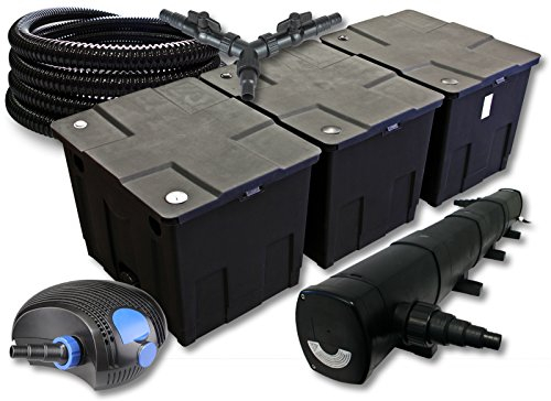 SunSun filtro para estanque 90000litros 72W clarificador bomba eco 100W tubería de 25m jardin