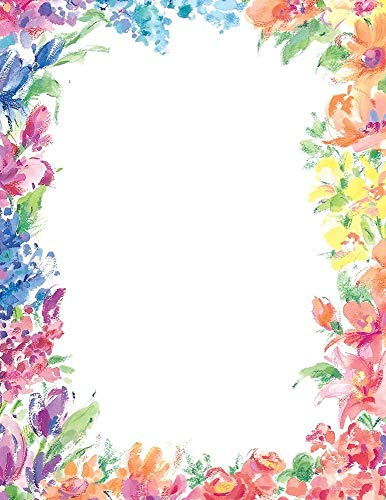 Great Papers! Bright Floral Letterhead, 80 Count, 8.5x11 (2014333)