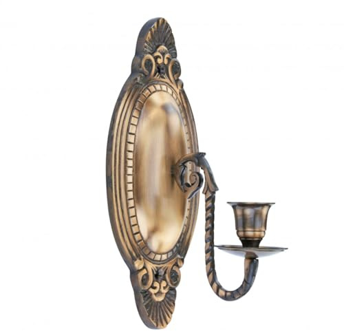 Renovators Supply Manufacturing Victorian Antique Brass Wall Sconce Candle Holder Vintage Decorative Candlelight Fixture