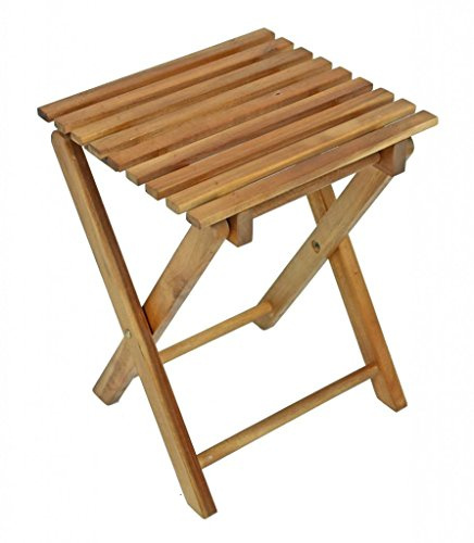 TACOMA Klapphocker, Blumenhocker, Beistelltisch aus Eukalyptusholz 2 Hocker im Set