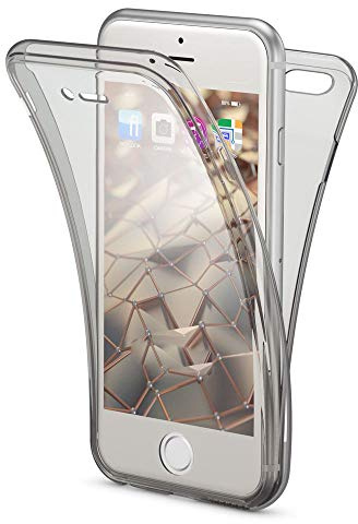 NALIA 360 Grad Handyhülle für iPhone 6 6S, Apple iPhone 6 / 6S Grau | Komplett-Schutz, Micro-Dots-Buffer