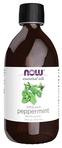 NOW Essential Oils, Peppermint Oil, Invigorating Aromatherapy Scent, Steam Distilled, 100% Pure, Vegan, Child Resistant Cap, 16-Ounce