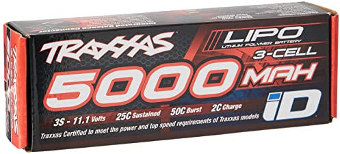 Traxxas 2872X Partie Radio-contrôlée - Parties Radio-contrôlées (Batterie/Pile, Noir, Rouge, Lithium Polymère (LiPo), 5000 mAh, 11,1 V)