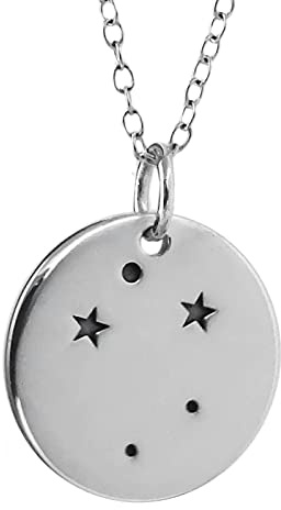 Sterling Silber Waage Sternzeichen Constellation Anhänger Halskette, 45,7 cm Kette