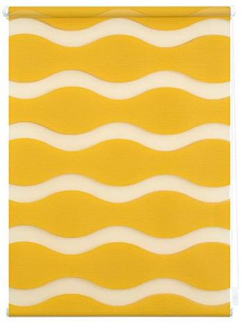 Lichtblick Doppelrollo Blickdicht ohne Bohren Senfgelb 60 cm x 150 cm (B x L)