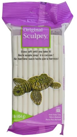 Sculpey Original White Polymer Oven Bake Clay - 1 lb Modeling Clay for