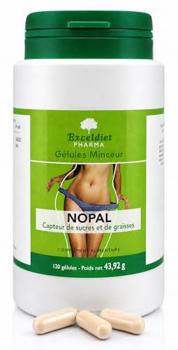 Exceldiet Pharma | Nopal - 120 Gélules Coupe-Faim Naturel Puissant | Capteur de Graisses & Sucres pour Minceur - Aide à la Satiété et Contrôle du Poids