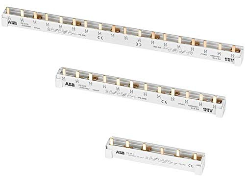 ABB PS3/60 Phasenschiene 3-Phasig 60 Pins 60TE 10mm² Kürzbar | Sammelschiene 60 Kontakte 63 A Nennstrom 3-Polig Endkappe PS-END notwendig (1, 2, 3, 4, 1+N oder 3+N) 2CDL230180R1016