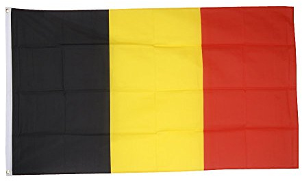 Drapeau Belgique - 150 x 250 cm + autocollant - Drapeau XXL