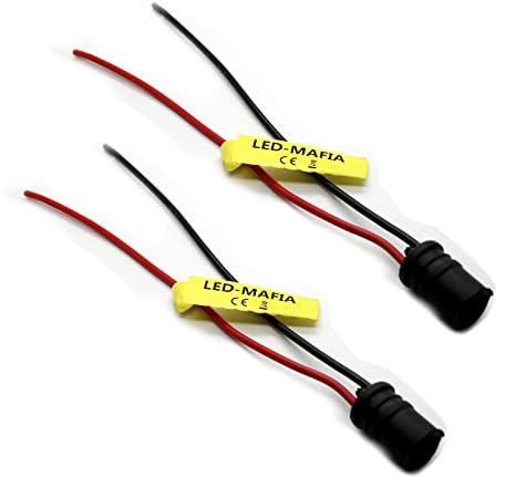 LED-Mafia 2X LAMPENFASSUNG T10 W5W Stecksockel Lampe Stecker Kabel Reperatur Sockel Fassung Kabel