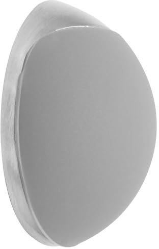 WAGNER Design-Wand-Türstopper SCREW OR GLUE/Schrauben oder Kleben - Durchmesser Ø 40 x 15 mm, Metall gebürstet, Edelstahloptik, thermoplastischer Kautschuk, grau, Designpreis - 15513211