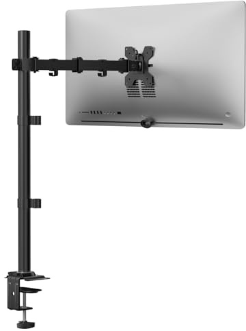 WALI Extra Tall Single Monitor Arm for Screen Up to 32 Inch (M001XL), Black