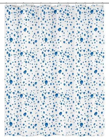 Kleine Wolke Duschvorhang PEVA Bubble Marineblau 180 x 200 cm | OEKO-TEX zertifiziert, PVC-frei, absolut wasserdicht, verstärkte Lochleiste, aus PEVA