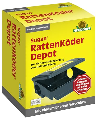 Neudorff Sugan RattenKöder Depot – Zur sicheren Platzierung von Rattenködern oder Einer Schlagfalle für eine effektive Rattenbekämpfung, 1 Stück