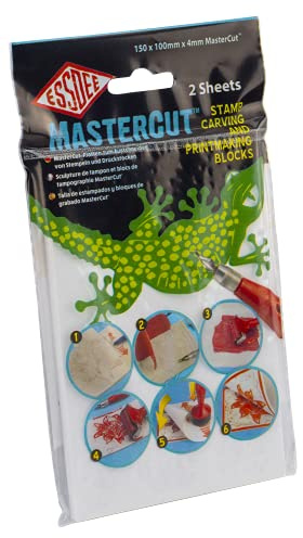 ESSDEE Carving Block 4.0/MC2, Rubber, White, 150 x 100 x 4 mm