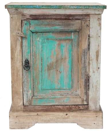 GURU SHOP Vintage Beistellschrank, Kommode, Nachttischschrank, Flurschrank - Modell 52, 64x50x34 cm