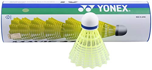 Yonex Mavis 10 badmintonbollar – rör av 6, färg – gul