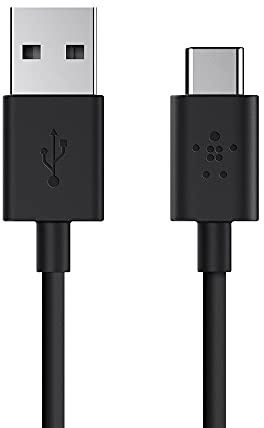 Belkin USB-IF Certified 2.0 USB-A to USB Type C (USB-C) Charge Cable, Black, 6 ft/1.8 m F2CU032bt06-BLK