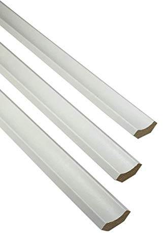 White Laminate Floor Beading 2.4m (10 Pack)