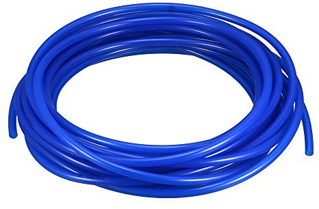 sourcing map Tubes Pneumatiques à Air 6mm OD x 4mm ID 9m(29.5pieds) PU Polyurethane Air Compresseur Tuyau Tube Bleu