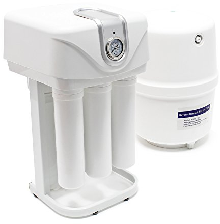 Naturewater Impianto osmosi inversa, filtrazione a 5 stadi 180 litri/g con pompa alloggiamento antipolvere e manometro