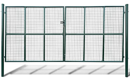 vidaXL Cancello da Giardino in Rete 415x200 cm