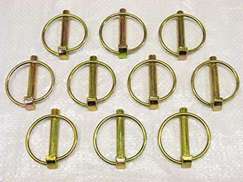 SecureFix Direct Tractor Trailer Linch Pins 6MM x36MM (Pack of 10), Zinc Plated (Yellow)