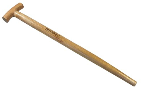 Faithfull Replacement T Handle Bent Taper for Spades, Forks & Shovels – FSC Ash Wood - 71cm (28in)