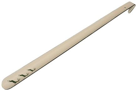 Riess, 0521-072 Chausse-pied en émail Beige avec cerf vert 51,5 x 3 cm