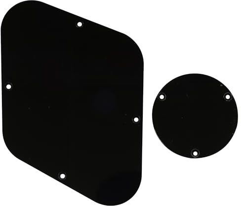 Musiclily Pro LP Backplate and Switch Cover Set for USA LP 1Ply Black