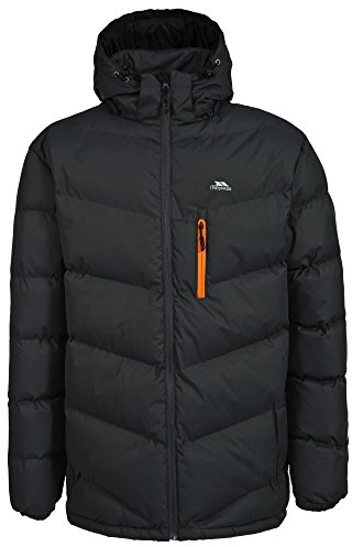 Trespass vadderad jacka för män – avslappnad vinter vardaglig jaket, dragsnöre, justerbar dragkedja, elastiska manschetter, dragkedja med låg profil, vattentät, vindtät