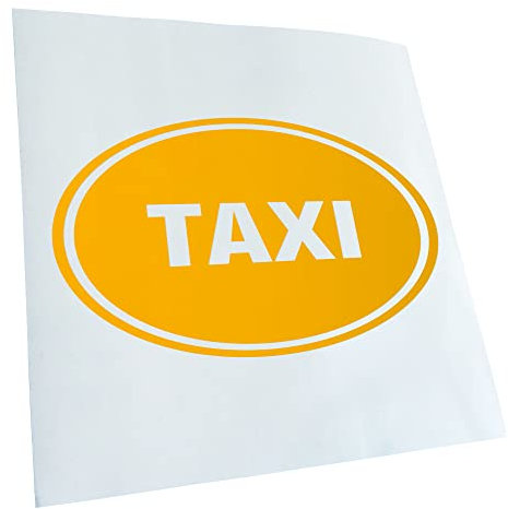 Kiwistar - Autoaufkleber - gelb - 30 x 18 cm - Taxi - Heckscheibenaufkleber - Aufkleber Auto Kfz Fahrrad, LKW, Truck Mofa