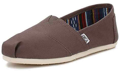 TOMS ALPARGATA CORE, Mocasines Planos Mujer, Gris, 37.5 EU