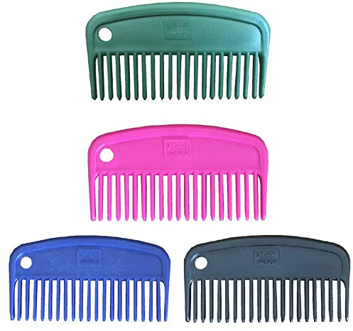 netproshop Mähnenkamm kurz aus Kunststoff ca. 10,5x5,5x0,7 cm Farbauswahl, Farbe:Gruen