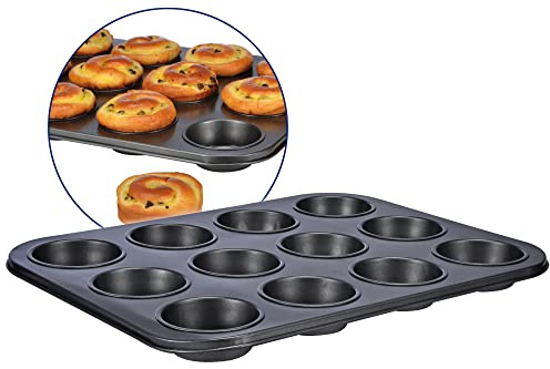 Gravidus 12er Muffinform Muffin Form Backform - Antihaftbeschichtete Muffin Backform für 12 Muffins, leicht zu reinigen