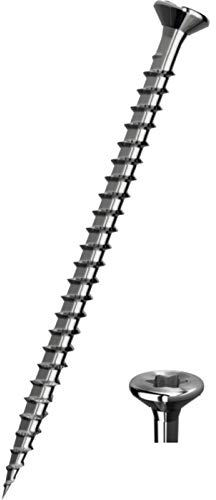 JD Plus Universalschrauben Edelstahl | 4,0 x 20mm VE = 200 Stück | Edelstahl A2, I-Stern, Senkkopf, Teilgewinde mit Fräsrippen unter dem Kopf
