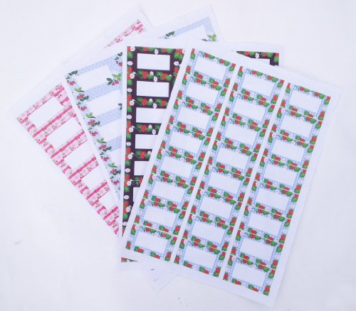 Nutley's 96 Fruity Jam Jar Labels, Four Designs