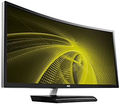 AOC C3583FQ - Monitor Gaming de 35 (Curvo, MVA, A-Sync, 160Hz, DP, Altavoces, Flicker-Free), Color Negro y Plata