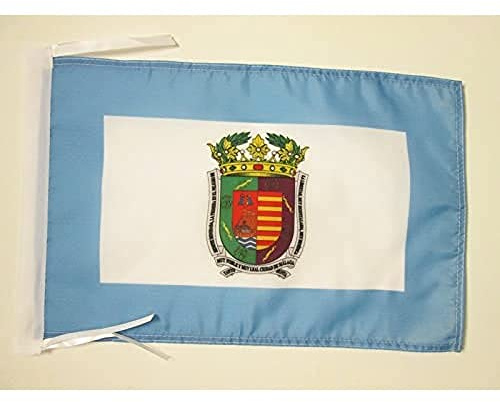 AZ FLAG Bandera Provincia de Málaga 45x30 cm Poliéster 100D Cuerdas | Uso interior y exterior Enseña española costuras dobles y bordes reforzados