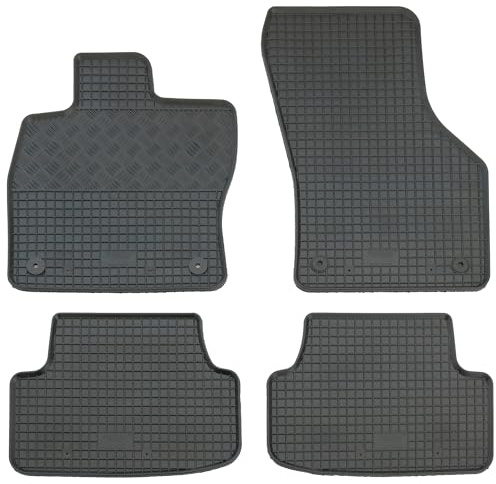 AD Tuning Gummifußmatten Set für Audi A3 8V + 8VA Sportback (9/2012-) | für Seat Leon 5F (9/2012-) + VW Golf 7 5G (8/2012-) + VW Golf 8 (2020-) - Passgenau, Allwetter-Automatten, rutschfest,