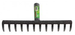 Garden Rake Head SupaGarden Garden Rake Head Carbon Steel 12 Tooth